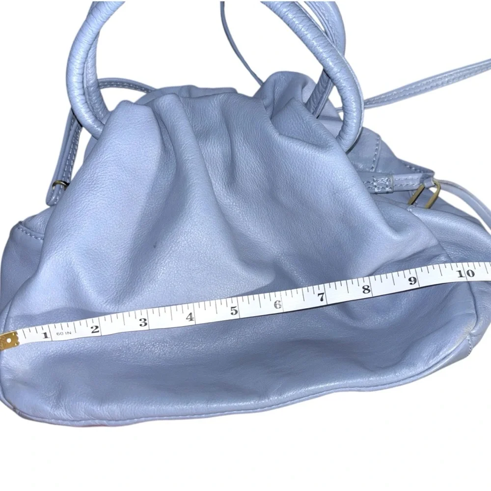 Hobo Darling Provence Blue Leather Convertible Crossbody Satchel Bag - Picture 13 of 15